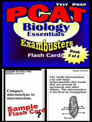 cover image of PCAT Test Prep Biology Review - Exambusters Flash Cards - Workbook 3 of 4